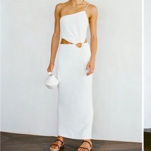 White sabo skirt dress